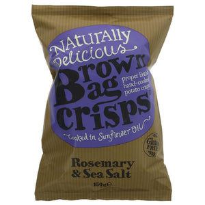 Naturally Delicious Brown bag crisps Rosemary and Sea Salt 150g