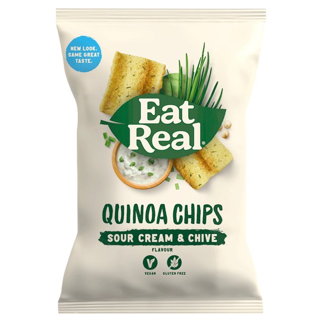 Eat Real Quinoa Chips Sour and cream and chive flavour 80g