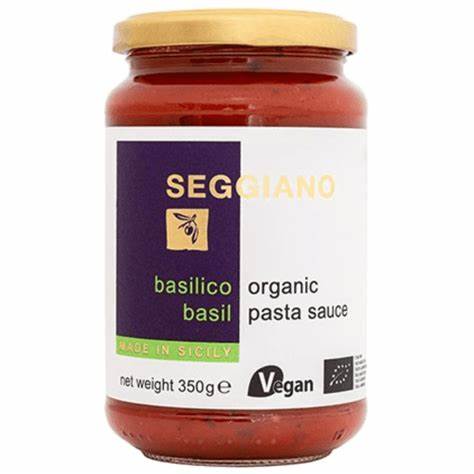 Seggiano Basilico organic basil pasta sauce 350g
