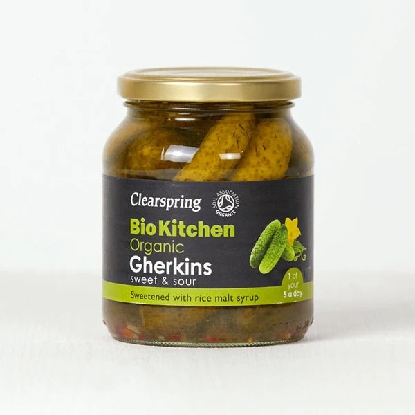 Clearspring BioKitchen Organic Gherkins Sweet and Sour 680g