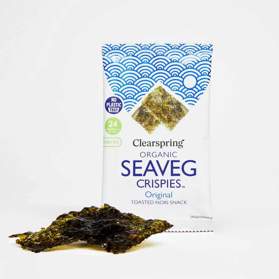 CLEARSPRING ORGANIC SEAVEG ORIGINAL TOASTED NORI SNACK
