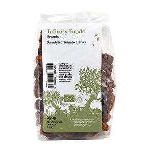 Infinity Foods Organic Sun Dried Tomatoes Halves 250g