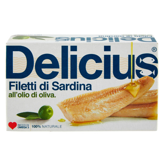 Delicius filetti di sardina grigliata all'olio di oliva 90g