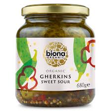 Biona Organic Gherkins Sweet and Sour 350g