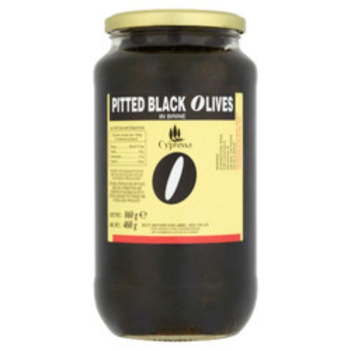 Cypressa Pitted Black Olives in Brine 860g