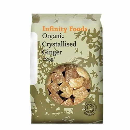 Infinity Foods Organic Crystallised Ginger 125g