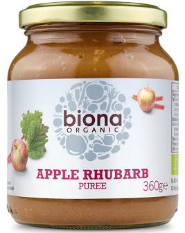 Biona Organic Apple Rhubarb Puree  360g